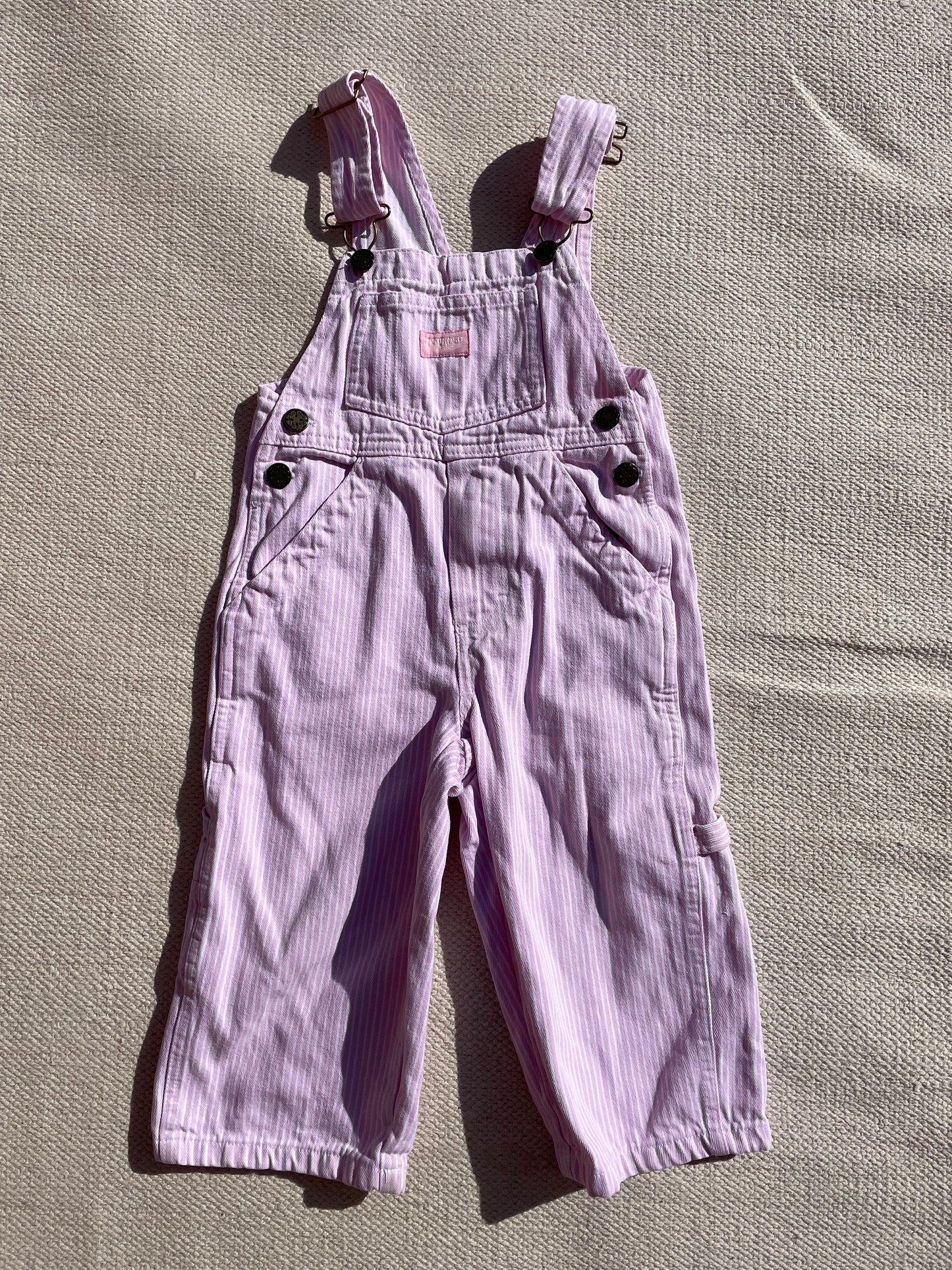 Oshkosh B'gosh Pink Stripe  Dungarees Age 18-24 Months