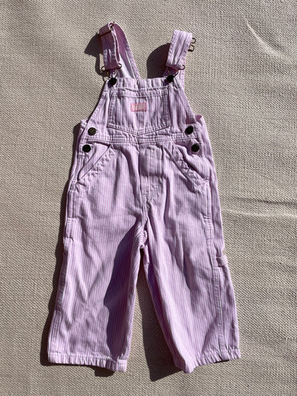 Oshkosh B'gosh Pink Stripe  Dungarees Age 18-24 Months