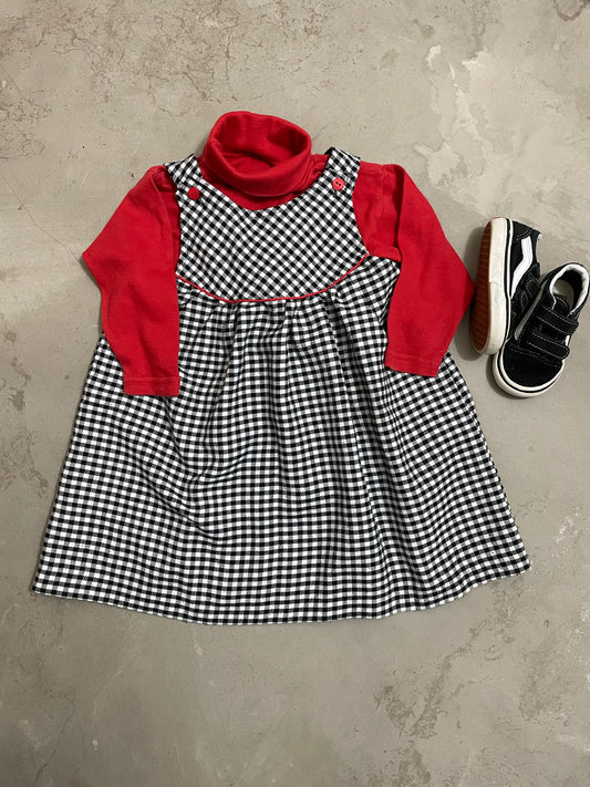 Gingham Pinafore Dress Age 2-3 Years