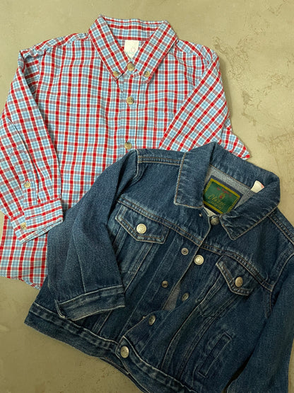 Classic Red & Blue Check Cotton Shirt Age 18-24 Months